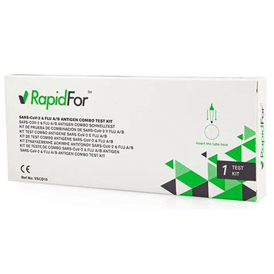 RapidFor SARS-CoV-2 & Flu A/B Antigen Combo Test Kit για Ανίχνευση Αντιγόνων SARS-CoV-2 & Γρίπης Τύπου A/B Ρινοφαρυγγικής Δειγματοληψίας 1 Τεμάχιο