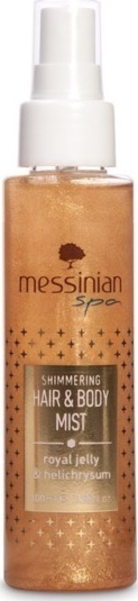 Messinian Spa Hair & Body Mist Shimmering Ιριδίζον Αρωματικό Σπρέι για Μαλλιά & Σώμα με Βασιλικό Πολτό & Ελίχρυσο 100ml