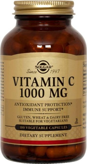 Solgar Vitamin C 1000mg Συμπλήρωμα Διατροφής για το Ανοσοποιητικό Σύστημα 100 Φυτικές Κάψουλες