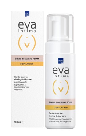 Intermed Eva Intima Bikini Shaving Foam Depilation Απαλός Αφρός Ξυρίσματος - Περιποίησης Δέρματος 150ml