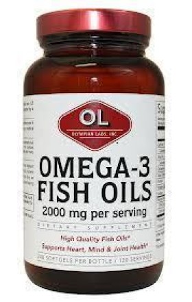 OLYMPIAN LABS OMEGA 3 FISH OILS  2000mg per serving 120 ΚΑΨΟΥΛΕΣ