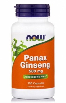 Now Foods Panax Ginseng 500mg Συμπλήρωμα Διατροφής Για Τόνωση - Ενέργεια 100 Κάψουλες