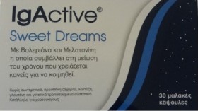 Novapharm Igactive Sweet Dreams Συμπλήρωμα Διατροφής Για Εύκολο Ύπνο 30 Soft Gels
