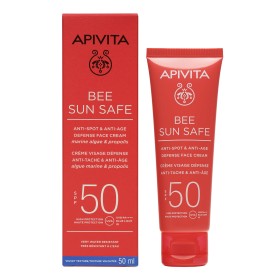 Apivita Bee Sun Safe Anti Spot Anti Age Defense Face Cream SPF50 Αντηλιακή Κρέμα Προσώπου Κατά των Πανάδων και των Ρυτίδων Βελούδινης Υφής 50ml