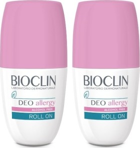 Bioclin Deo Allergy Alcohol Free Roll On Με Ξυλιτόλη 2x50ml 1+1 ΔΩΡΟ