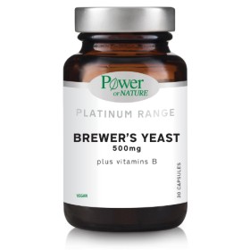 Power Of Nature Brewers Yeast 500mg Μαγιά Μπύρας σε Συνδυασμό με Βιταμίνες του Συμπλέγματος Β 30 Φυτικές Κάψουλες