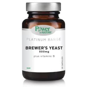 Power Of Nature Brewer's Yeast 500mg Μαγιά Μπύρας σε Συνδυασμό με Βιταμίνες του Συμπλέγματος Β 30 Φυτικές Κάψουλες