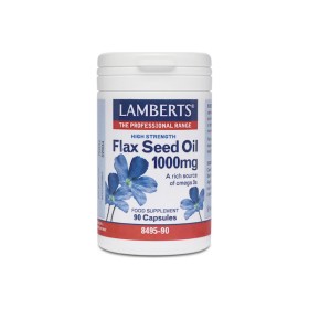 Lamberts Flax Seed Oil 1000mg,  Λάδι απο Λιναρόσπορο για την Υγεία του Καρδιαγγειακού Συστήματος και του Δέρματος, 90 Caps