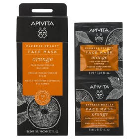 Apivita - Express Beauty Μάσκα Προσώπου Για Λάμψη με Πορτοκάλι, 2x8ml