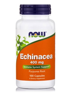 Now Foods Echinacea Root 400mg Συμπλήρωμα Διατροφής Εχινάκεια 100 Κάψουλες