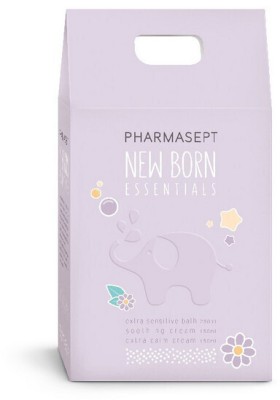 Pharmasept PROMO New Born Essentials Extra Sensitive Bath 250ml & Soothing Cream 150ml & Extra Calm Cream 150ml