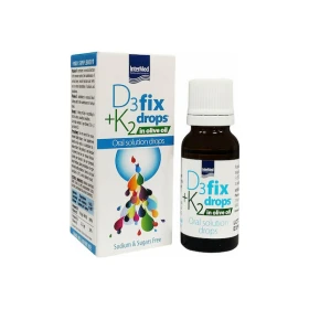 Intermed D3+K2 Fix Drops in Olive Oil Oral Drops Συμπλήρωμα Διατροφής για το Ανοσοποιητικό σε Υγρή Μορφή 12ml
