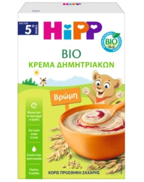 Hipp BIO Κρέμα με Βρώμη Χωρίς Γάλα με Γλουτένη για Βρέφη από τον 5ο Μήνα 200gr