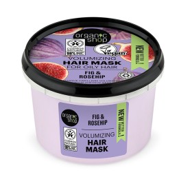 Natura Siberica Organic Shop Volumizing Hair Mask for Oily Hair Fig and Rosehip Μάσκα Μαλλιών για Γρήγορη Λάμψη Εκχύλισμα Σύκου και Βιολογικό Έλαιο Τριαντάφυλλου 250ml