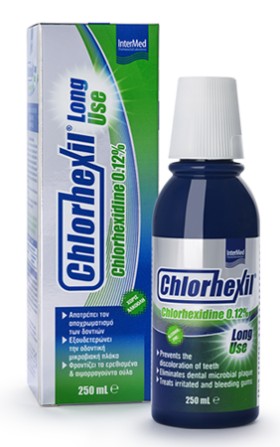 Intermed Chlorhexil 0,12% Mouthwash Long Use Στοματικό Διάλυμα Κατά της Πλάκας 250ml