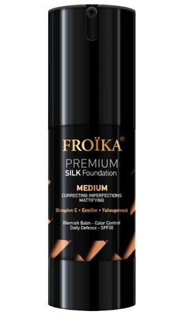 Froika Premium Silk Foundation SPF30 Medium Φυσική Κάλυψη - Ματ Αποτέλεσμα 30ml