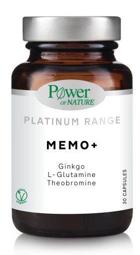 Power Health Classics Platinum MEMO+ Ginkgo  L-Glutamine - Theobromine Συμπλήρωμα Διατροφής για την Φυσιολογική Νοητική Επίδοση 30 Κάψουλες