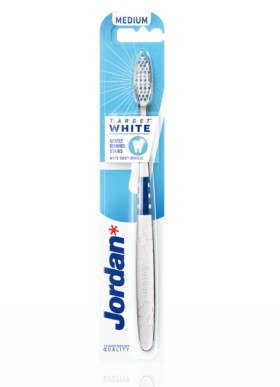 Jordan Target White Medium Οδοντόβουρτσα Μέτρια Λευκό 1 Τεμάχιο