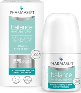 Pharmasept Balance Mild Deo Roll-On Αποσμητικό για Ξηρές & Ευαίσθητες Επιδερμίδες 50ml