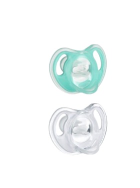Tommee - Tippee Ultra Light Soft Silicone Baby Soother Πιπίλες Σιλικόνης Λευκό / Γαλάζιο για 0-6m+ 2 Τεμάχια