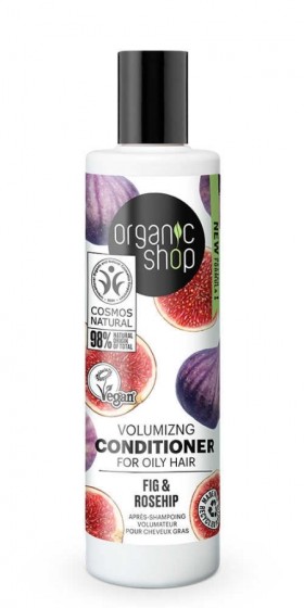 Natura Siberica Organic Shop Volumizing Conditioner for Oily Hair Μαλακτικό για Όγκο για Λιπαρά Μαλλιά με Σύκο & Τριαντάφυλλο 280ml