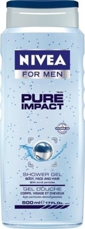 Nivea Men Pure Impact Shower Gel Ανδρικό Αφρόλουτρο 500ml