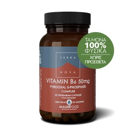 Terranova Vitamin B6 50mg (P 5-P) Συμπλήρωμα Διατροφής για το Νευρικό Σύστημα 50 Φυτικές Κάψουλες