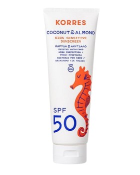 Korres Coconut & Almond Sunscreen SPF50 Παιδικό Αντηλιακό Προσώπου - Σώματος με Έλαια Καρύδα και Αμύγδαλο 250ml