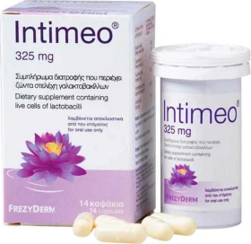 Frezyderm Intimeo Συμπλήρωμα Διατροφής με Ζώντα Στελέχη Γαλακτοβακίλλων 325mg 14 Κάψουλες
