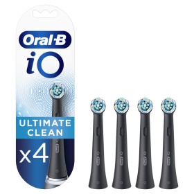 Oral B iO Ultimate Clean Μαύρες Ανταλλακτικές Κεφαλές Ηλεκτρικής Οδοντόβουρτσας Μαύρες 4 Τεμάχια
