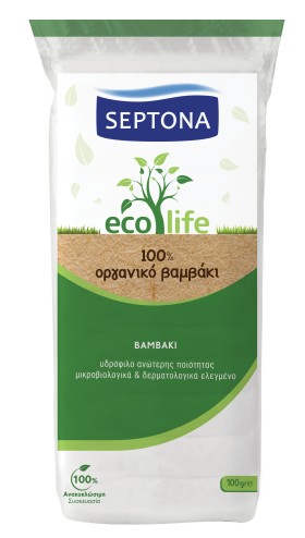 Septona EcoLife 100% Οργανικό Βαμβάκι Ζικ Ζακ 100gr