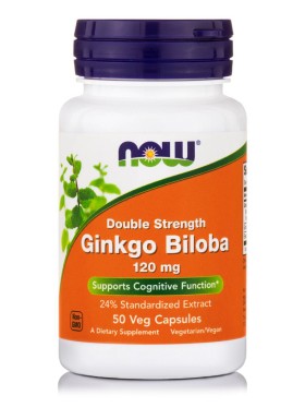 Now Foods Ginkgo Biloba 120 Mg (24 W/Gotu Kola & Eleuthero) Συμπλήρωμα Διατροφής Για Την Μνήμη 50 Κάψουλες