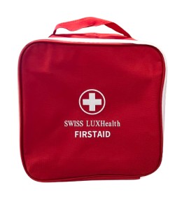 Swiss LUX Health First Aid Τσαντάκι Πρώτων Βοηθειών Κόκκινο 1 Τεμάχιο