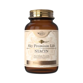 Sky Premium Life Niacin 320mg Συμπλήρωμα Διατροφής για Ενέργεια, Μείωση της Κόπωσης & Καλή Ψυχολογική Διάθεση 60 Κάψουλες