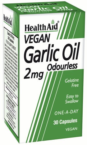 Health Aid Garlic Oil 2mg Συμπλήρωμα Διατροφής με Έλαιο Σκόρδου για Ρύθμιση Πίεσης - Χοληστερόλης 30 Φυτικές Κάψουλες