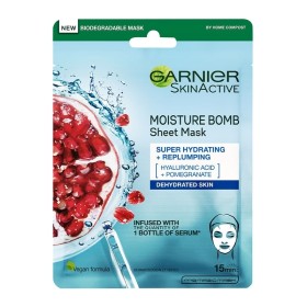 Garnier Moisture Bomb Mask Υφασμάτινη Μάσκα Προσώπου για Εντατική Ενυδάτωση με Υαλουρονικό Οξύ και Ρόδι 32gr