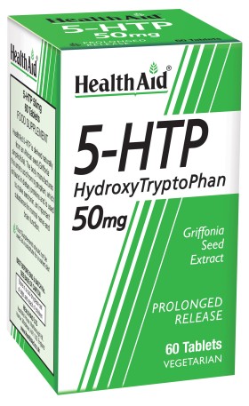 Health Aid 5-HTP L-5 Hydroxytryptophan 50mg Συμπλήρωμα Διατροφής για Ρύθμιση της Σεροτονίνης Βραδείας Αποδέσμευσης 60 Ταμπλέτες