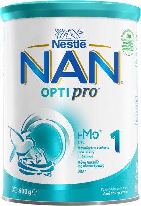 Nestle NAN Optipro 1 Γάλα 1ης Βρεφικής Ηλικίας από την Γέννηση 400gr