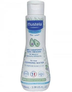 Mustela No Rinse Cleansing Water Παιδικό Νερό Καθαρισμού για Πρόσωπο - Σώμα με Αβοκάντο 100ml