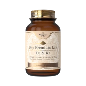 Sky Premium Life Vitamin D3 2200IU - Vitamin K2 45mcg Συμπλήρωμα Διατροφής για τα Οστά 60 Δισκία