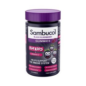 Olvos Sambucol Immune Support Kids Vitamin C Παιδικό Συμπλήρωμα για το Ανοσοποιητικό Σύστημα Σμέουρο 30 Μασώμενα Ζελεδάκια