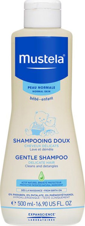 Mustela Gentle Shampoo Βρεφικό - Παιδικό Απαλό Σαμπουάν με Αβοκάντο για Κανονικές Επιδερμίδες 500ml