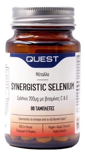 Quest Synergistic Selenium 200mg With Vitamins C & E Συμπλήρωμα Διατροφής Σεληνίου 90 Ταμπλέτες