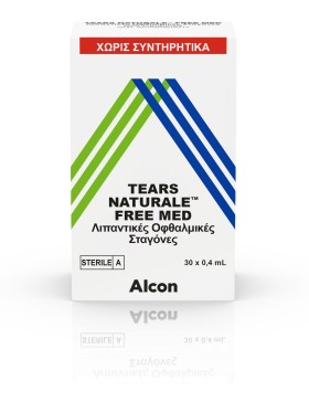 Alcon Tears Naturale Free Med Λιπαντικές Οφθαλμικές Σταγόνες 30 Περιέκτες x 0.4ml