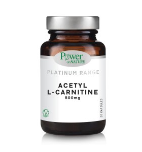 Power of Nature Platinum Range Acetyl L Carnitine 500mg Συμπλήρωμα Διατροφής για την Παραγωγή Ενέργειας στον Οργανισμό 30 Κάψουλες