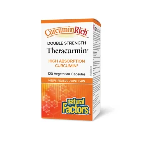 Natural Factors CurcuminRich Theracurmin Κουρκουμίνη και Θερακουρμίνη για την Νευρολογική, Καρδιαγγειακή και Αρθρική Υγεία, 30 mg, 120 Φυτικές Κάψουλες
