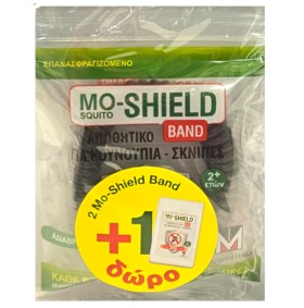 Menarini PROMO Mo Shield Band Εντομοαπωθητικό Βραχιόλι Σπιράλ Μαύρο 2 Τεμάχια - ΔΩΡΟ Mo Shield Go Απωθητικό Υγρό για Κουνούπια & Σκνίπες 17ml