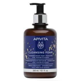 Apivita Cleansing Foam Κρεμώδης Αφρός Καθαρισμού για Πρόσωπο & Μάτια με Ελιά & Λεβάντα 300ml
