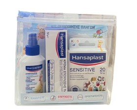 Hansaplast PROMO Cleansing Spray Καθαρισμού Πληγών 100ml - Κρέμα Επούλωσης Πληγών 50gr - Hansaplast Sensitive Kids Αυτοκόλλητα Επιθέματα Animals για Παιδιά 20 Τεμάχια [2 Διαφορετικά Μεγέθη]