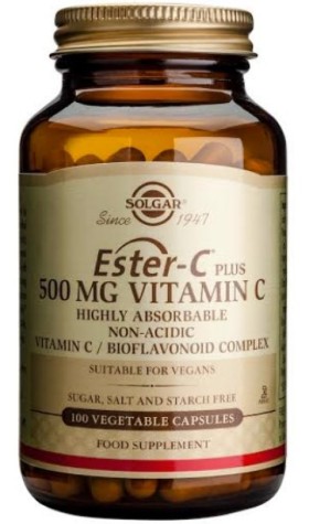 Solgar Ester C 500mg Συμπλήρωμα Διατροφής για το Ανοσοποιητικό Σύστημα 100 Φυτικές Κάψουλες